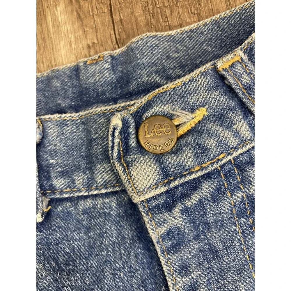 Y2K Vtg Lee Riders Womens 9 High Rise Mom Straight Jeans Blue Denim 26x30 USA - Picture 6 of 7